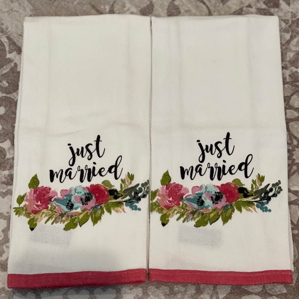 Just Married Dish Towels